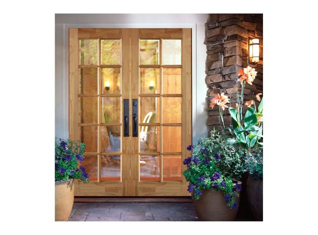 Puerta Pino Radiata Sevillana 60x200 cm 10 Vidrios Moldupanel-4