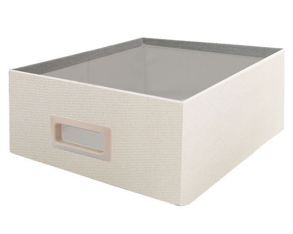 Canasto plegable bajo crema 15x30x30 cm-0
