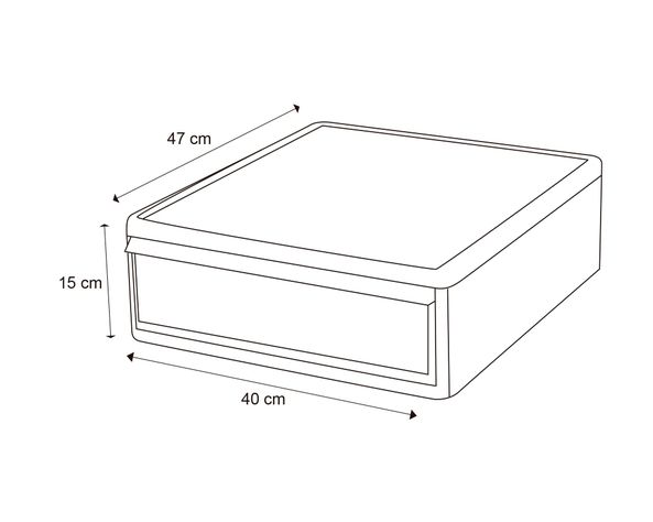 Cajonera modular baja grafito 15x40x47 cm-2