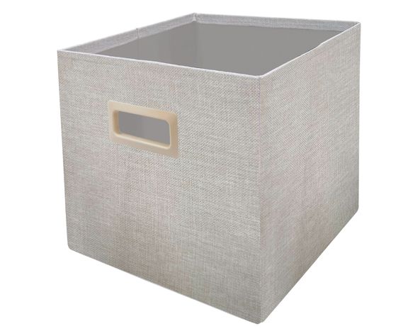 Canasto plegable textil alto 30x30x30 cm-0