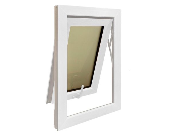 Ventana PVC 50x50 cm Termopanel Proyectante Premium Blanca Crown Glass-3