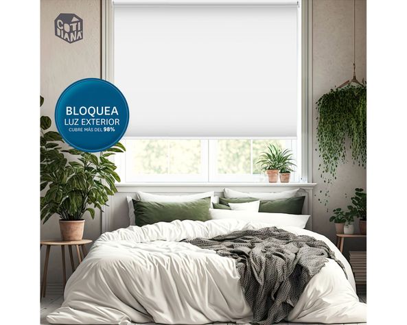 Cortina roller blackout doble 180x250 cm Sunscreen gris Cotidiana-6