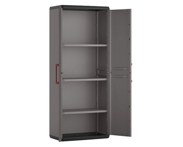 Estante organizador alto Quadra gris mate 166x68x39 cm-1