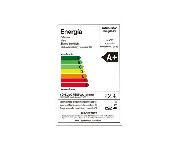 Refrigerador 250 litros RMA255PYUU Mabe-8