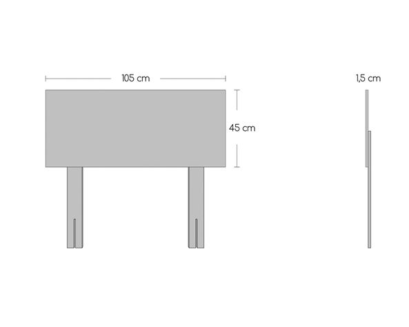 Cama europea Aura 1.5 plazas + respaldo Cadiz-4