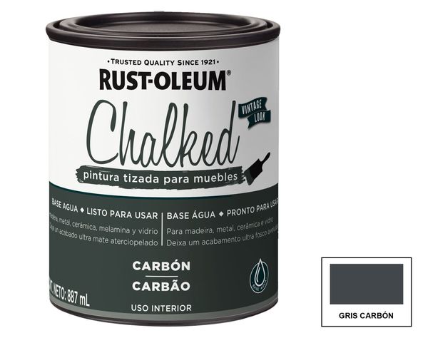 Pintura tizada Chalked carbón mate Rust-Oleum-0