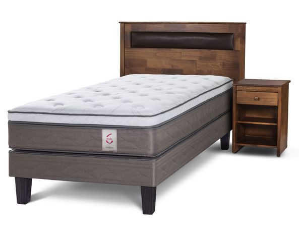 Cama europea 1.5 plazas New Style 6 + set Ferrara Rosen-0