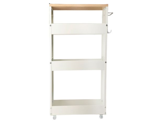 Carro organizador vertical blanco/natural 81.2x50x12.6 cm-0