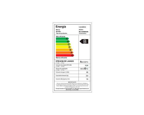 Lavadora automática MLS-090BE04N carga superior 9 kg  blanco-5