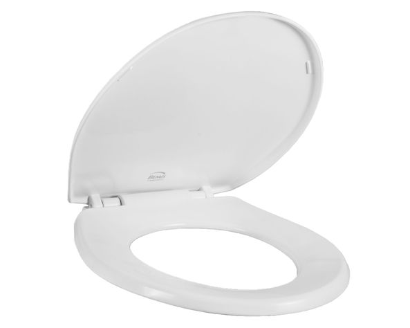 Asiento WC redondo 589ARSL cierre suave bisagras ajustables-2