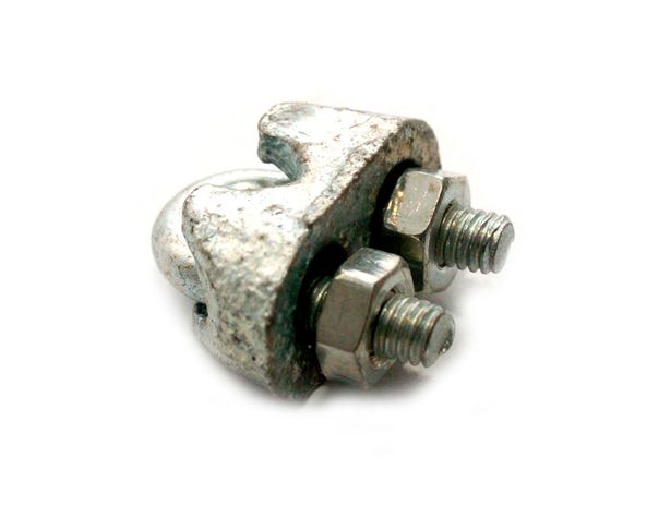Pack 3 abrazaderas para cable 1/8'' galvanizada Imporper-0