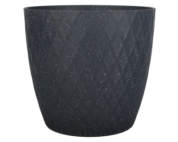 Macetero 27 cm Muriel negro Outzen-0