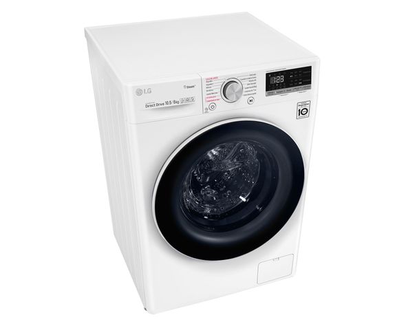 Lavadora secadora 10,5/6 kg WD10WVC4S6 blanco LG-4