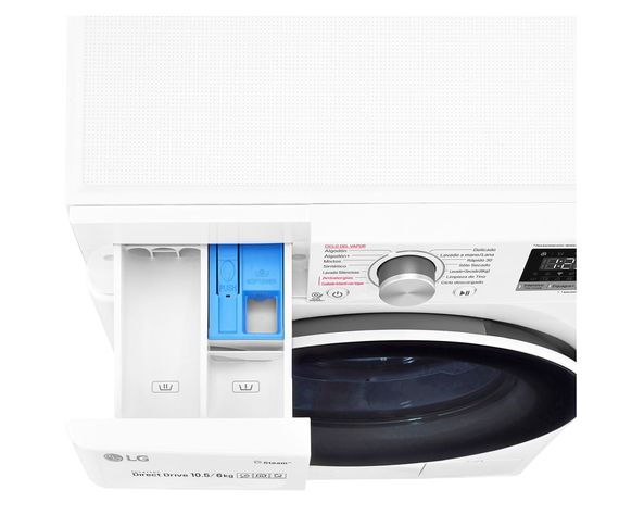 Lavadora secadora 10,5/6 kg WD10WVC4S6 blanco LG-9