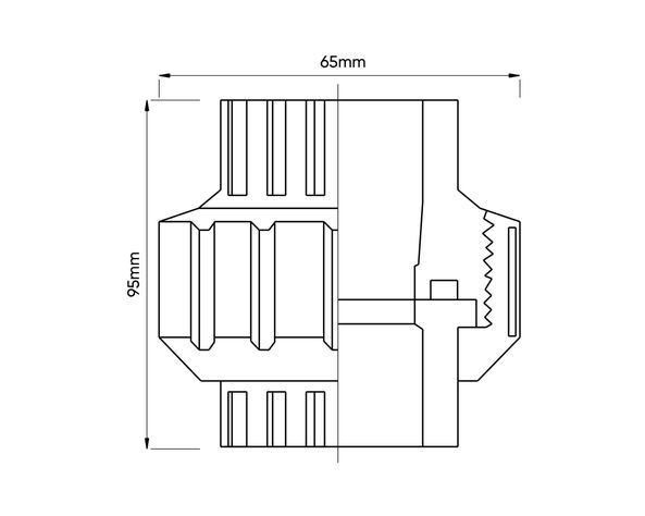 Unión Americana hidráulica para cementar 20 mm celeste-1