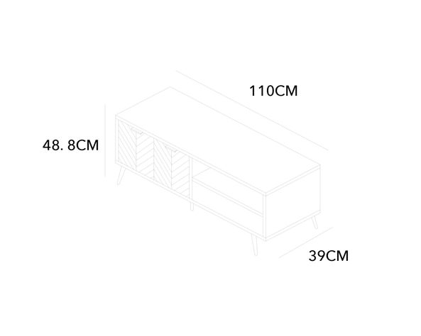 Rack TV Marian natural/blanco-1