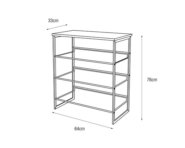Zapatero 4 niveles malla blanco 76x64x33 cm-6
