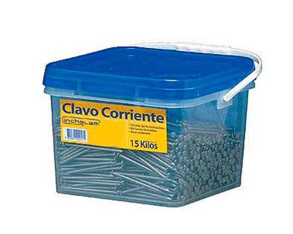 Clavo corriente 3''x 3,5 mm balde 15 kilos Inchalam-1