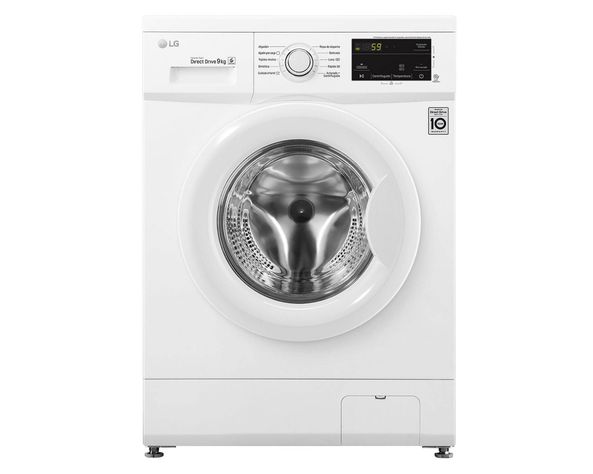 Lavadora carga frontal 9 kg WM9WE6 blanco LG-0