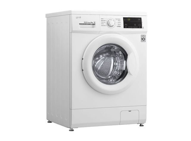 Lavadora carga frontal 9 kg WM9WE6 blanco LG-1