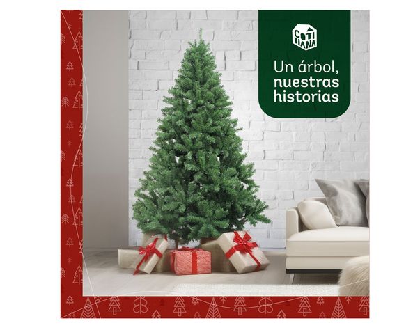 Árbol navidad 210 cm 1300 ramas Ramas piñas Cotidiana-1