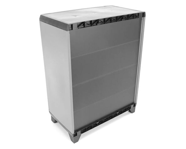 Estante organizador bajo Quadra gris mate 83x68x39 cm-2