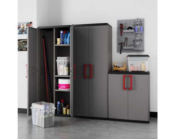 Estante organizador bajo Quadra gris mate 83x68x39 cm-4