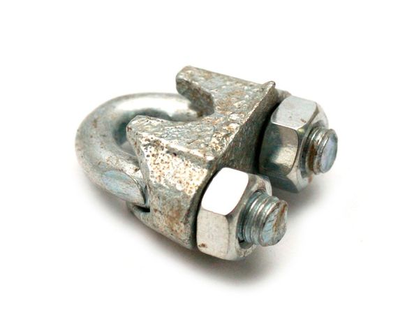 Pack 3 abrazaderas para cable 3/16'' galvanizada Imporper-0