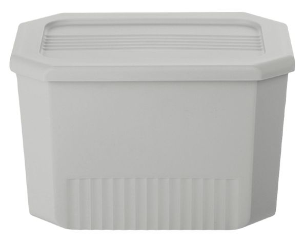 Caja organizadora Octagonal gris 16x25x18 cm-0
