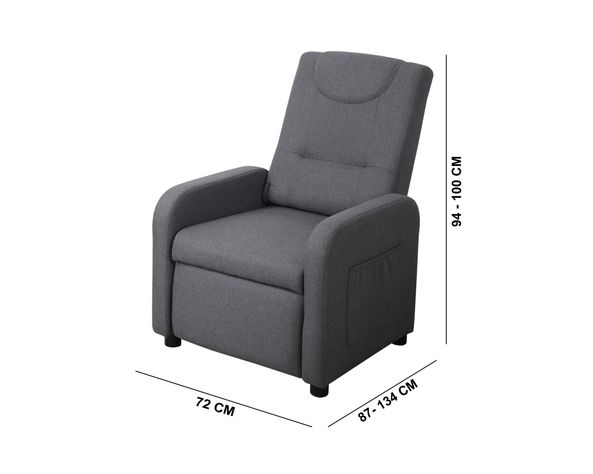 Sillón reclinable Otis gris M+Design-3