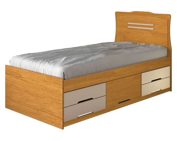 Cama funcional Juliana 1 plaza 5 cajones-0