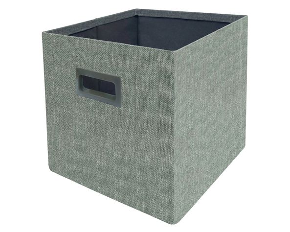 Canasto plegable textil alto melange 30x30x30 cm-0
