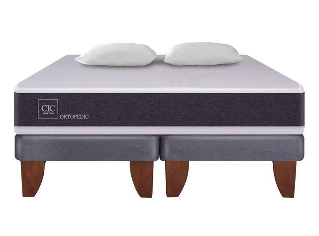 Cama europea 2 plazas Ortopedic base dividida + almohadas Cic-0
