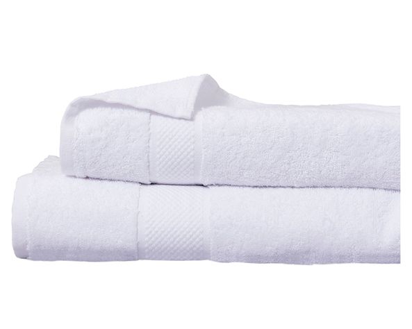 Set toalla mediana 45x90 cm + Toalla grande 70x140 cm blanco-0