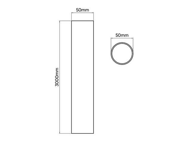 Tubería hidráulica Clase 10 50 mm x 3 m celeste-1