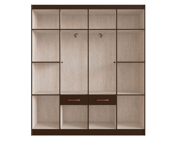 Clóset 12 puertas 2 cajones 2 zapateros 58812 tabaco-1
