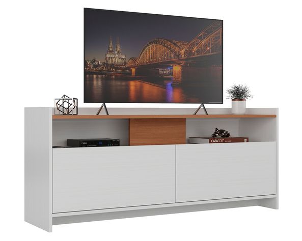 Rack TV 55" Rk 2120 blanco café claro-1