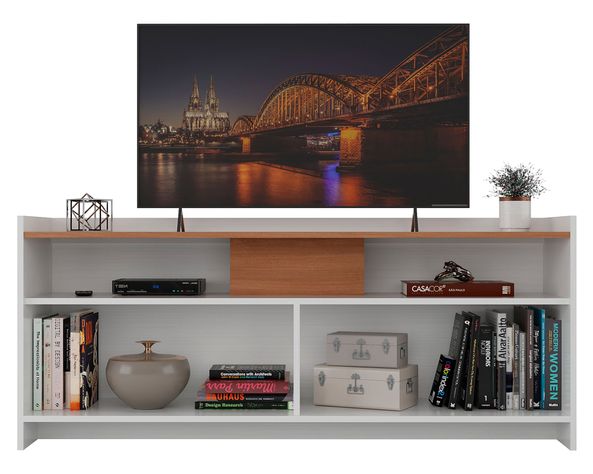 Rack TV 55" Rk 2120 blanco café claro-2