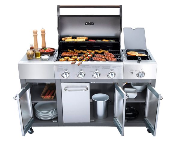 Parrilla a gas 4 quemadores + lateral Buffalo BBQ Grill-2