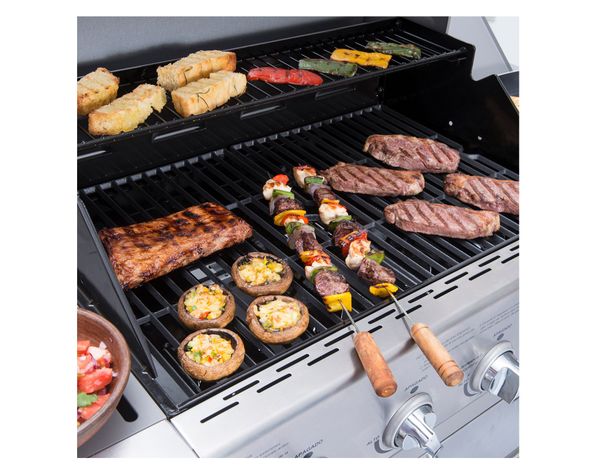 Parrilla a gas 4 quemadores + lateral Buffalo BBQ Grill-4
