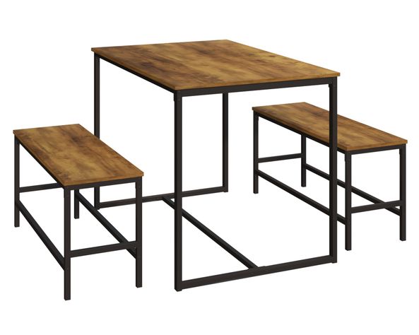Comedor 2 bancas Elena Dark oak-0