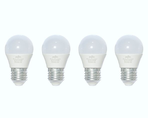 Pack 4 ampolletas Led G45 E27 Día 6 W-0