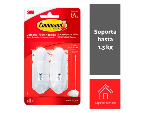 Gancho con punta metálica Mediano Command-1