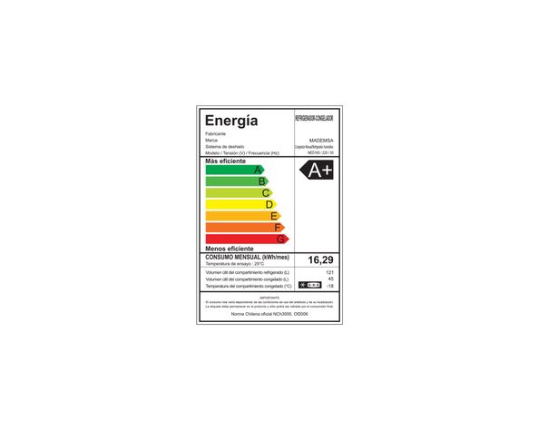 Refrigerador frost 166 litros MED165 Mademsa-8