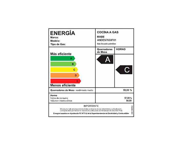 Cocina 5 quemadores ANDES7650FX1 Mabe-8
