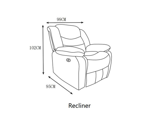 Sillón reclinable eléctrico Konor cinerous-4