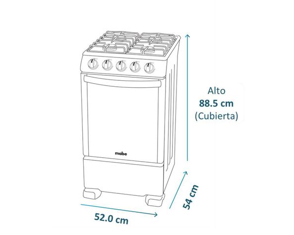Cocina a gas 4 quemadores CMC20ABX-6 Mabe-6