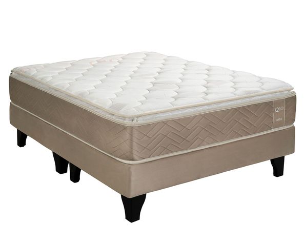 Cama europea 2 plazas x 190 cm Q10 Premium base dividida-0