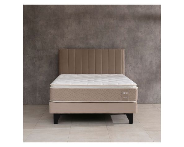 Cama europea 2 plazas x 190 cm Q10 Premium base dividida-4