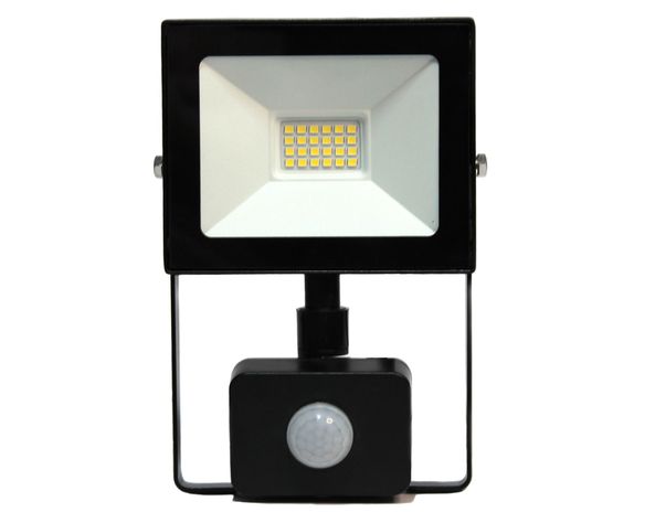 Reflector LED con sensor 20W 11 cm luz fría negro-0